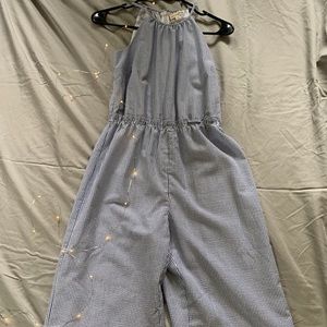 A Striped Light Blue Jumpsuit